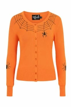 Hell Bunny Spider Cardigan In Orange -Timeless London Shop 10006347 spider cardigan orange 10 1 60e43220 82a5 4bf0 8534 b93df866281e 560x