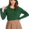 Banned Nina Vintage Inspired Cardigan In Green