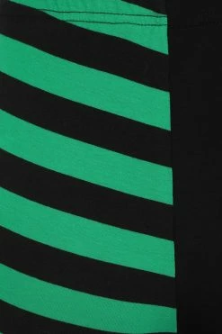 Banned Half Black Half Stripe Leggings In Black & Green 14 Banned Half Black Half Stripe Leggings In Black & Green -Timeless London Shop 1611941615LG67017 8 560x