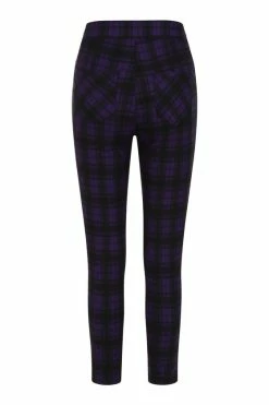 Banned Damien Stretch Skinny Trousers In Purple Tartan -Timeless London Shop 1611945102TR31999 7 4047b2d1 40f5 4f97 af24 87efb13a4aeb 560x