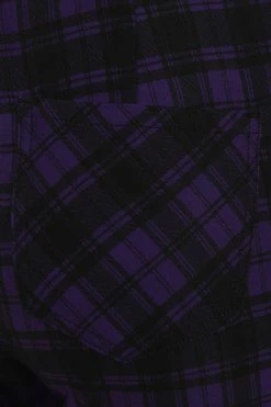 Banned Damien Stretch Skinny Trousers In Purple Tartan -Timeless London Shop 1611945102TR31999 8 3240bde7 a295 42ef 9b21 7365626c1314 560x