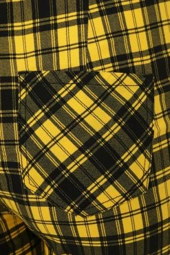 Banned Damien Stretch Skinny Trousers In Yellow Tartan -Timeless London Shop 1611945121TR31999 4 560x