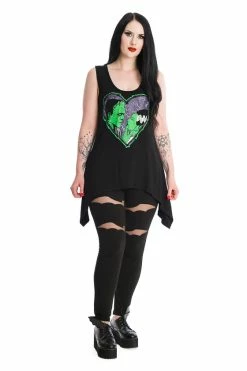 Banned Made For Each Other Asymmetric Hem Top With Back Cut Outs Frankie And Bride -Timeless London Shop 1625831073TP10377BLK 0434 560x