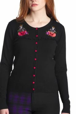 Banned RIP Emboridered Cardigan With Poison Bottles -Timeless London Shop 1641209191CA21098BLK2956 560x