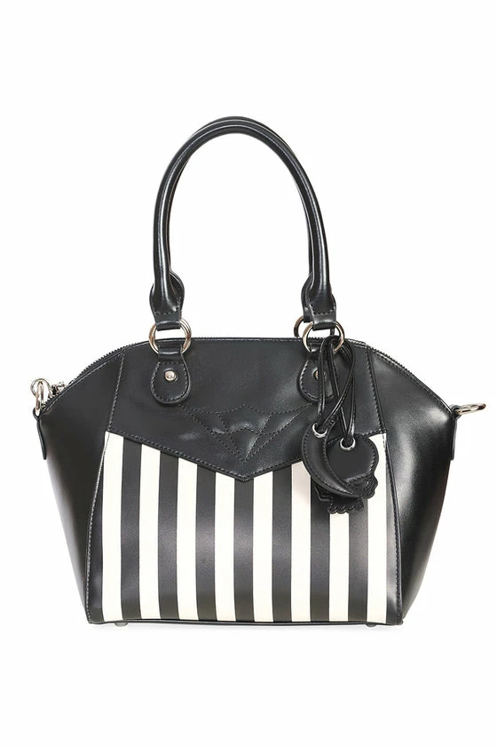 Banned Another Lost Soul Handbag Purse With Black And White Stripes 3 Banned Another Lost Soul Handbag Purse With Black And White Stripes - Image 3