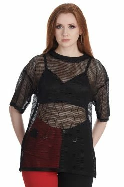 Banned Mesh Magic Long Oversized Top Goth -Timeless London Shop 1659025453TP10519BLK 1 560x