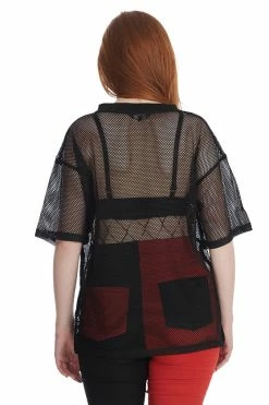 Banned Mesh Magic Long Oversized Top Goth -Timeless London Shop 1659025453TP10519BLK 4 560x