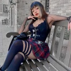 Killstar Bat Girl Skirt Red Tartan With Statement Buckles -Timeless London Shop 198482009 395107261757837 3151123084649942353 n 560x