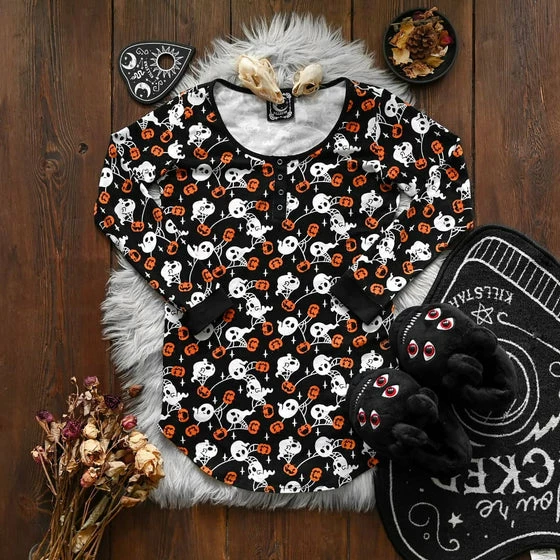 Killstar Haunted Pumpkin Sleep Dress Nightie Ghosts 9 Killstar Haunted Pumpkin Sleep Dress Nightie Ghosts - Image 9