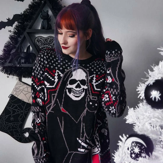 Killstar Catmas Knit Sweater 2 Killstar Catmas Knit Sweater - Image 2