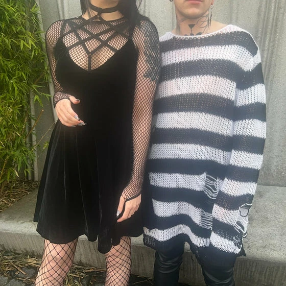 Killstar Magica Dress In Black Velvet With Harness Detailing 12 Killstar Magica Dress In Black Velvet With Harness Detailing - Image 12