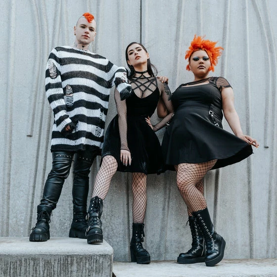 Killstar Magica Dress In Black Velvet With Harness Detailing 13 Killstar Magica Dress In Black Velvet With Harness Detailing - Image 13