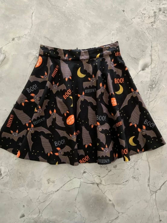 Retrolicious Skater Skirt In Feelin' Batty Halloween Print 2 Retrolicious Skater Skirt In Feelin' Batty Halloween Print - Image 2