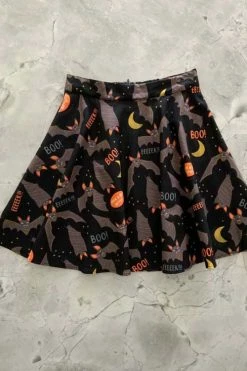 Retrolicious Skater Skirt In Feelin' Batty Halloween Print
