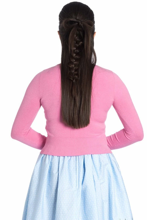 Hell Bunny Paloma Cardigan In Candy Pink 2 Hell Bunny Paloma Cardigan In Candy Pink - Image 2