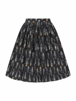 Collectif Jasmine Swing Skirt In Skeleton Boo-Gie Halloween Party Time 9 Collectif Jasmine Swing Skirt In Skeleton Boo-Gie Halloween Party Time -Timeless London Shop 7243 1 560x