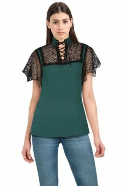 Chicstar Batty Top In Green