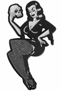 Kreepsville 666 Vampira With Skull Enamel Pin