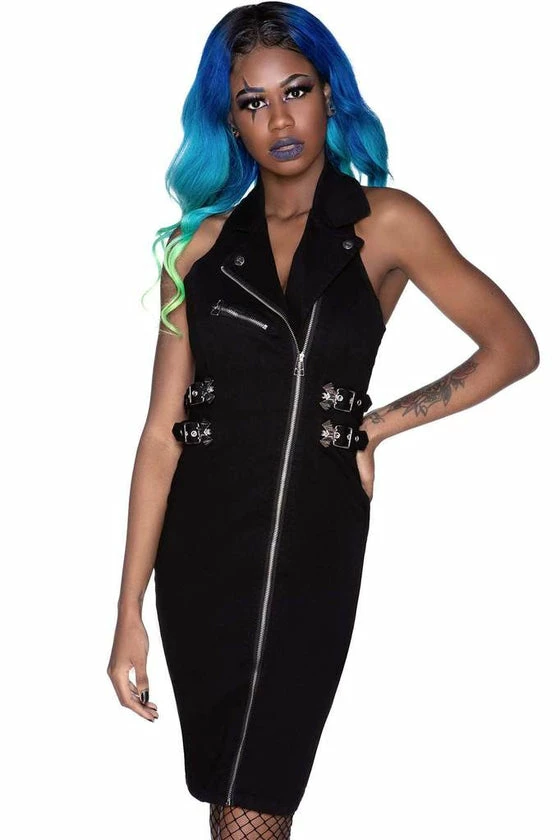 Killstar Anti-Club Moto Dress 2 Killstar Anti-Club Moto Dress - Image 2