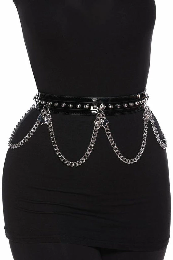 Killstar Bat Babe Gloss Black Statement Belt 4 Killstar Bat Babe Gloss Black Statement Belt - Image 4
