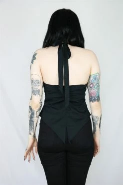 Timeless London Bat Inspired Hater Neck Top -Timeless London Shop BatHalter BR2 560x