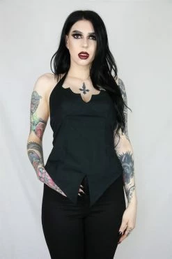 Timeless London Bat Inspired Hater Neck Top -Timeless London Shop BatHalter FR2 560x