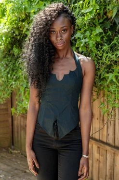 Timeless London Bat Inspired Hater Neck Top -Timeless London Shop BatHalter FR4 560x