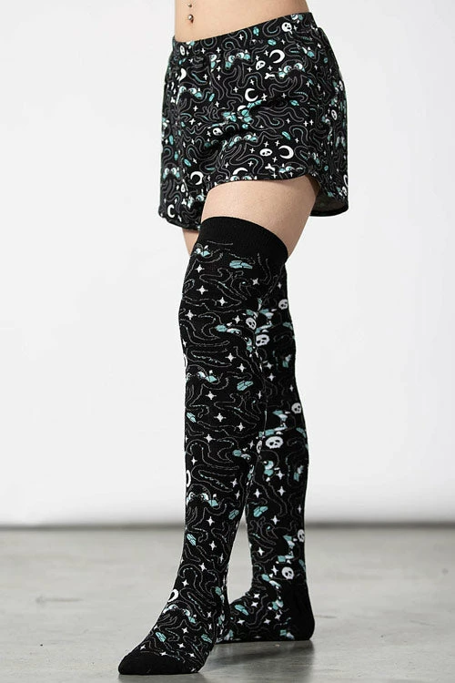 Killstar Cthulhu Knee-High Socks In Black Octopus 1 Killstar Cthulhu Knee-High Socks In Black Octopus