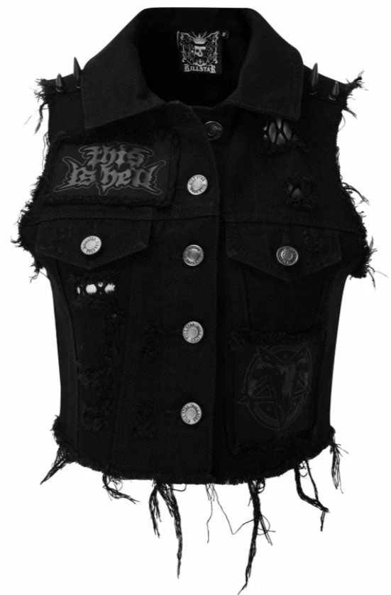 Killstar Come Undone Denim Vest 6 Killstar Come Undone Denim Vest - Image 6