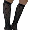 Pamela Mann Hosiery Pamela Mann Crescent Moon Net Knee Socks Black