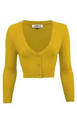 MAK Sweaters Cropped Cardigan With 3/4 Sleeves In Honey Yellow 12 MAK Sweaters Cropped Cardigan With 3/4 Sleeves In Honey Yellow -Timeless London Shop CropLS HNY ec6c26f9 5b3c 4e83 b4e4 ea4d400bac3d 560x