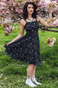 Timeless London Moon & Stars Print Crossover Neck Chiffon Dress -Timeless London Shop CrossoverDress Moon FR4 dc94fe2e 5436 4caf 804e 0e5792b30eaf 560x