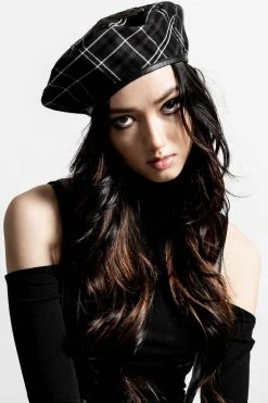 Killstar Dark Fate Beret In Ash Tartan -Timeless London Shop DARK FATE BERET ASH TARTAN D x1600 8aacea69 21f9 4ad7 a9b1 b7c4bad01f82 560x