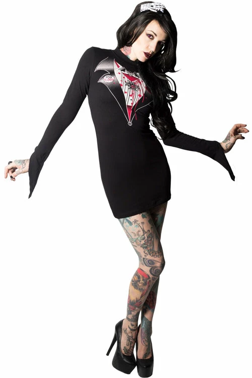 Kreepsville 666 Stretchy Dracula Wiggle Dress 1 Kreepsville 666 Stretchy Dracula Wiggle Dress