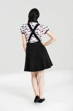 Hell Bunny Dakota Pinafore In Black Denim -Timeless London Shop Dakota BLK B 9e5123d4 e548 43cf b316 9f236e3c10d5 560x