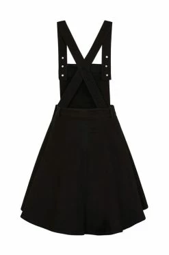 Hell Bunny Dakota Pinafore In Black Denim -Timeless London Shop Dakota BLK bg 20a1a188 1b33 4a3c bb32 744bbf741930 560x