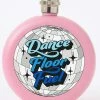 Punky Pins Dance Floor Fuel Round Hip Flask Disco Pink