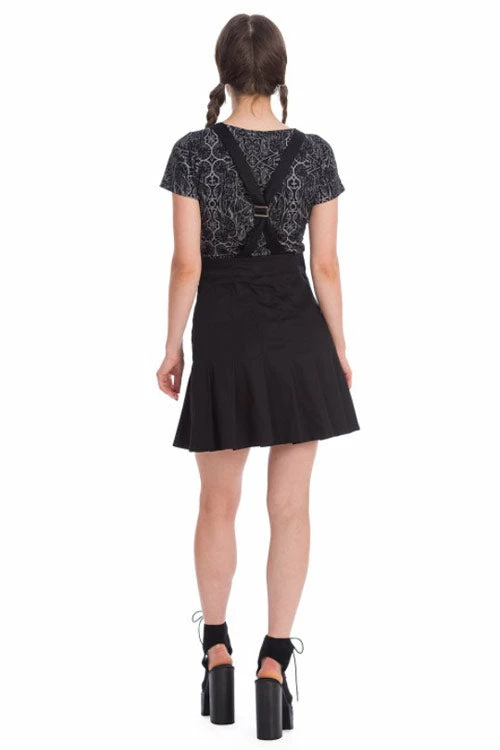 Banned Dark Dreams Pleated Pinafore Skirt 2 Banned Dark Dreams Pleated Pinafore Skirt - Image 2