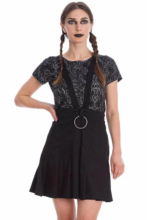Banned Dark Dreams Pleated Pinafore Skirt 1 Banned Dark Dreams Pleated Pinafore Skirt