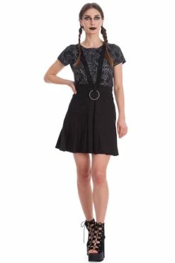 Banned Dark Dreams Pleated Pinafore Skirt 6 Banned Dark Dreams Pleated Pinafore Skirt -Timeless London Shop DarkDreamsSkirt FR 560x