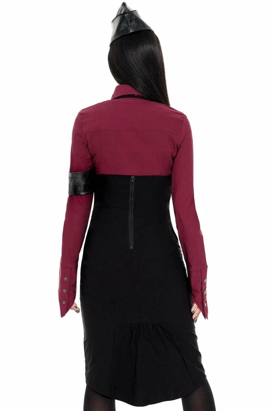 Killstar Darkwave Division Midi Suspender Wiggle Skirt In Black 5 Killstar Darkwave Division Midi Suspender Wiggle Skirt In Black - Image 5