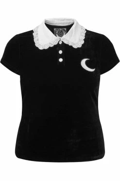 Killstar Esmeralda Stretch Velvet Top -Timeless London Shop EsmeraldaTop GP 560x