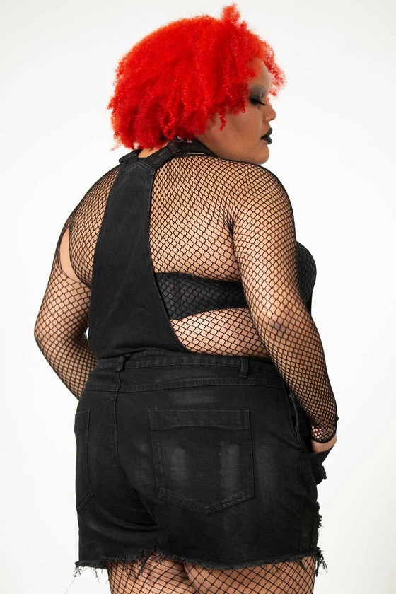 Killstar Foreteller Patch Denim Overalls With Distressed Detailing Festival Ready 4 Killstar Foreteller Patch Denim Overalls With Distressed Detailing Festival Ready - Image 4