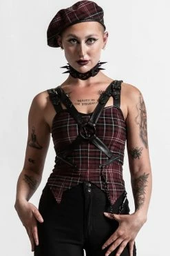 Killstar Jaded Strap Top In Blood Tartan 9 Killstar Jaded Strap Top In Blood Tartan -Timeless London Shop JADED STRAP TOP BLOOD TARTAN B x1600 ee1545e0 3423 4968 bfe1 5fb45944370b 560x