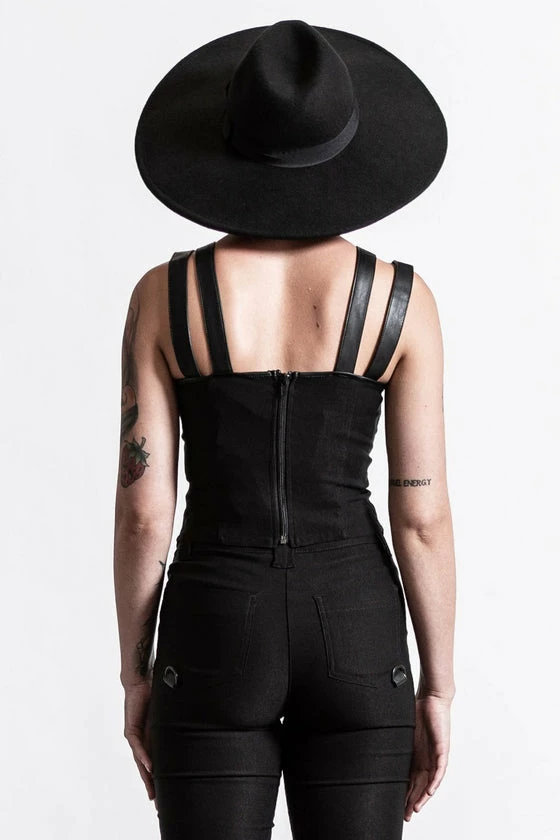 Killstar Jaded Strap Top In Black 5 Killstar Jaded Strap Top In Black - Image 5