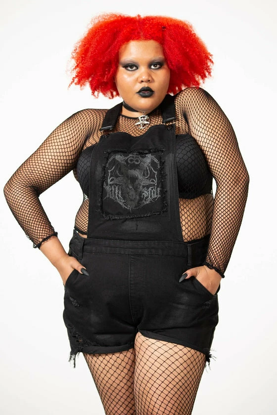 Killstar Foreteller Patch Denim Overalls With Distressed Detailing Festival Ready 5 Killstar Foreteller Patch Denim Overalls With Distressed Detailing Festival Ready - Image 5