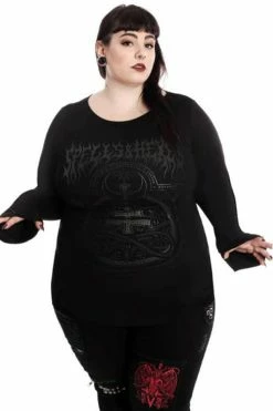 Killstar Leya Long Sleeved Top -Timeless London Shop LeyaTopP 206d5c62 0b30 4cb4 b14f 98ac9bf2e620 560x