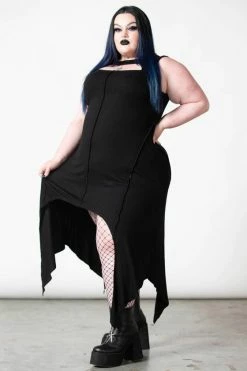 Killstar Milicent Sleeveless Dress Asymmetric Hem -Timeless London Shop MILICENT SLEEVELESS DRESS PLUS W D x1600 b98615c0 fd74 4abf 901e d9f0a16ba934 560x