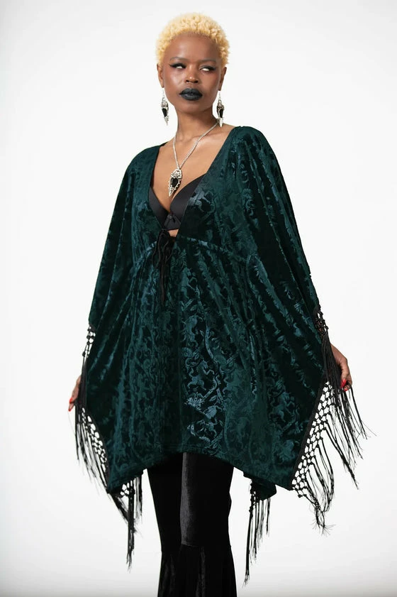 Killstar Mythic Mind Velvet Kimono In Emerald Green Festival Ready Unicorns 9 Killstar Mythic Mind Velvet Kimono In Emerald Green Festival Ready Unicorns - Image 9