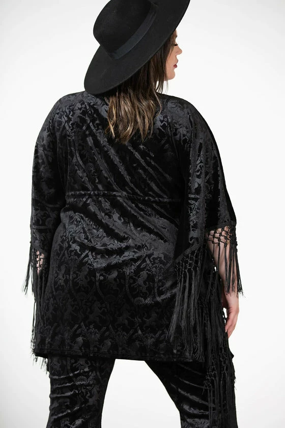 Killstar Mythic Mind Velvet Kimono In Black Festival Ready Unicorns 6 Killstar Mythic Mind Velvet Kimono In Black Festival Ready Unicorns - Image 6